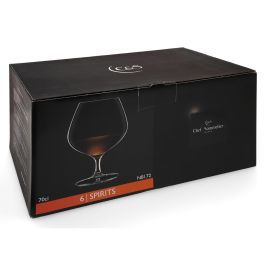 Chef & Sommelier Spirits Caja 6 Copas de Coñac de Vidrio Transparente 72 cL