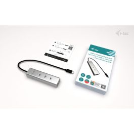 I-Tec Metal USB-C Charging HUB 5 puertos con video 8K y Power Delivery 85W para Windows, Mac, Linux, Android, ChromeOS, iPadOS, Plata
