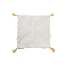 DKD Home Decor Funda Cojín Amarilla de Poliéster 50x50 cm con Cremallera