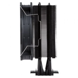 HIDITEC Enfriador CPU C12 PWM 12 cm Negro para Intel y AMD, Soportes LGA 1700, AM4, 1600 RPM, 36 dB, 68 CFM, Base Aluminio Cobre, 4 Heatpipes