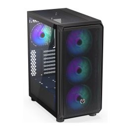 Endorfy Arx 500 ARGB PC Negro Vidrio Templado ATX/ITX/micro ATX Gaming Caja con Ventana Lateral Iluminada