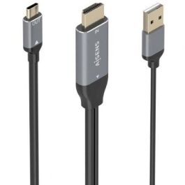 AISENS - CABLE CONVERSOR ALUMINIO HDMI V2.0 A USB-C 4K@60HZ, HDMI/M+USB-A/M-USB-C/M, NEGRO, 1.8M Precio: 20.69000054. SKU: B1HJBN23TQ