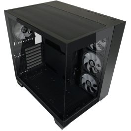 LC-Power 809B Midi Tower PC Gaming Negro ATX/EATX/microATX/Mini-ITX con Ventana Lateral y Panel de Vidrio Templado