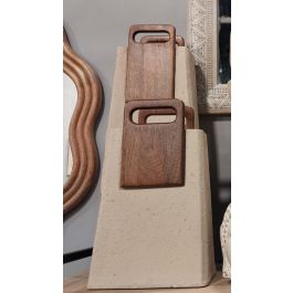 DKD Home Decor Jarrón Urban Crudo Marrón de Papel Maché y Mango con Asas 11x20x40 cm