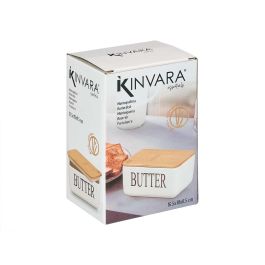 Mantequillera Blanca Kinvara 16.4x8.2x10.1 cm Cerámica y Bambú (12 Unidades) Mantequillera Blanca Kinvara 16.4x8.2x10.1 cm Cerámica y Bambú (12 Unidades)