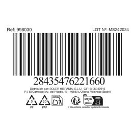 Quttin Pasapuré de Acero con 3 Discos, 24 cm (6 Unidades)