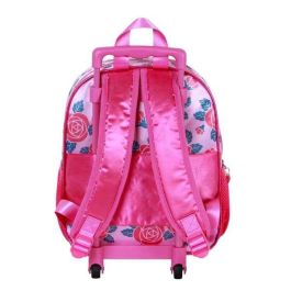 Karactermania Mochila 3D con Ruedas Pequeña Princesas Disney Flowers 26 x13 x34 cm