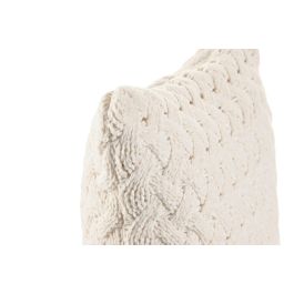 DKD Home Decor Cojín Urban 45x45 cm Crudo de Poliéster, de Punto con Cremallera (Pack 2 unidades)