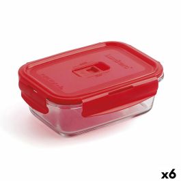 Fiambrera Hermética Luminarc Pure Box 19 x 13 cm Rojo 1,22 L Vidrio (6 Unidades) Precio: 43.58999953. SKU: S2706853