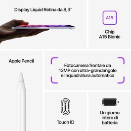 iPad Mini 8.3 2021 WiFi/ A15 Bionic/ 64GB/ Gris Espacial - MK7M3TY/A