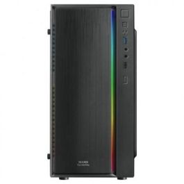Mars Gaming MCM Caja PC Gaming Micro ATX / Mini-ITX Negra con Ventana Lateral e Iluminación LED RGB Control