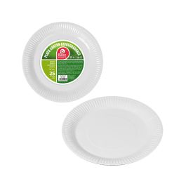 Best Products Pack 25 platos de cartón blancos Ø23cm