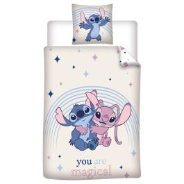 Disney Funda Nórdica Angel & Stitch Cama 90cm Polycotton 140x200cm