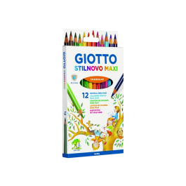 Giotto Lápices de Colores Stilnovo Maxi Caja 12 Unidades Colores Surtidos Mina 4,3 mm