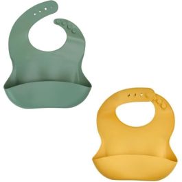 Set de 2 Baberos de Silicona 1 Verde Cactus + 1 Amarillo Miel Set de 2 Baberos de Silicona 1 Verde Cactus + 1 Amarillo Miel