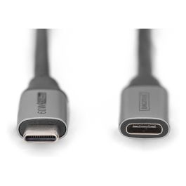 Digitus Cable Alargador USB-C a USB-C, USB 3.2 Gen 1 (5 Gbps), Power Delivery 60W, 1 metro, Negro
