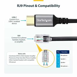 Cable VGA Startech UR9-HEADSET-ADAPTER Negro