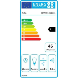 Elica Campana extractora Aplomb BL/A/60 58,8 x 65,5-99 x 25 cm Cristal negro / Gris antracita