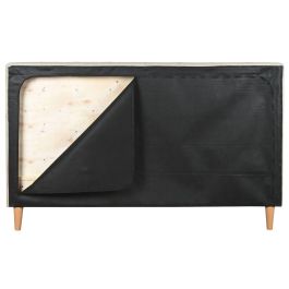 DKD Home Decor Cama Urban de Poliéster y Madera Beige 219x104x170 cm para Colchón 150x200 - Desmontable