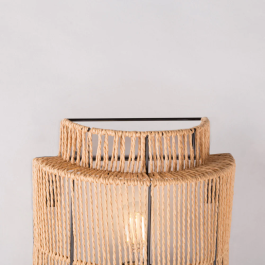 Aplique de Pared Mirpur Khas, Estilo Natural y Mediterráneo, Madera, E27, SKD-W1025