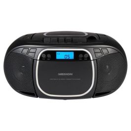 Medion MED4061275196481 Radio CD Portátil FM, 2x2.2W RMS, Color Negro