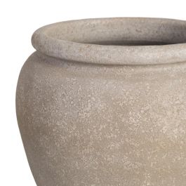 Macetero Crema Cerámica Decoración 30 X 30 X 29 cm