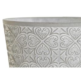 Macetero DKD Home Decor Gris Cemento 17 x 17 x 14,5 cm (3 Unidades)