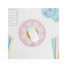 Wondee Alfombrilla de Ratón Redonda Margarita Antideslizante 200mm