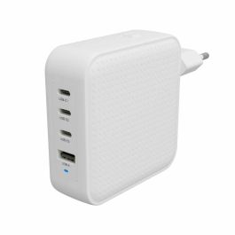 HYPER HJ1002WHWWGL Cargador de Pared para Portátil, Smartphone, Tableta - Carga Rápida con 1 USB-A, 4 USB-C Blanco