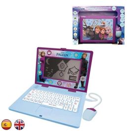 Lexibook Portátil Educativo Bilingüe Frozen con 170 Actividades (85 por idioma) Pantalla 6.7" EN/ES para Niños +3 Años