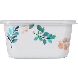 La Mediterranea Fiambrera Alba Melamina Brillante 11 cm x 11 cm x 5.5 cm