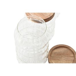Bote Basicos DKD Home Decor Transparente Natural 9 x 17 x 9 cm Set de 3 Bote Basicos DKD Home Decor Transparente Natural 9 x 17 x 9 cm Set de 3