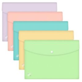 Oxford Sobres con Broche Urban A4, Plástico Rígido Translúcido, Colores Pastel Surtidos (5 Unidades) (5 Unidades) Precio: 5.68999959. SKU: B1JECECQE6