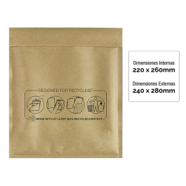 Bankers Box 7375502 Caja 100 Bolsas de Burbuja Acolchadas para Envío Fragile 220x260 mm