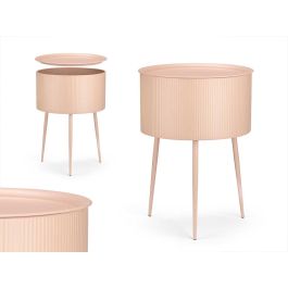 Giftdecor Mesa Auxiliar Redonda de Metal con Base Nude, Rosa - 40x40x57 cm Precio: 34.98999955. SKU: B1K5ZGRJEE