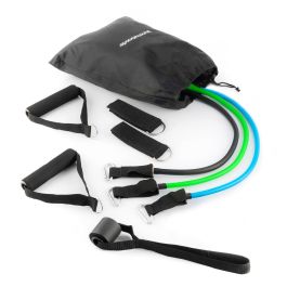 Set de Bandas de Resistencia con Accesorios y Guía de Ejercicios Tribainer InnovaGoods 3 Unidades Set de Bandas de Resistencia con Accesorios y Guía de Ejercicios Tribainer InnovaGoods 3 Unidades