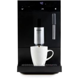Domo DO1150K Cafetera espresso automática con molinillo, 19 bar, 1350 W, 125g café, Negra