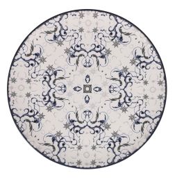 La Mediterranea Vajilla 12 Piezas Tesa Monaco Ivory Brillo - Platos Llano 26 cm, Hondo 21 cm, Postre 20 cm (2 Unidades)