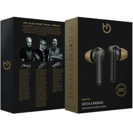 Hiditec INT010007 Auriculares In-ear True Wireless Vesta Bluetooth 5.0 IPX5 Baja Latencia 24h Autonomía Control Táctil Negros 90s LE
