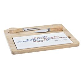 DKD Home Decor Tabla Aperitivo Mediterraneo Salitre Bambu Gres Azul Multicolor 20 x 1.2 x 24.5 cm Set de 4 Precio: 6.9696. SKU: B1GCKVATPJ