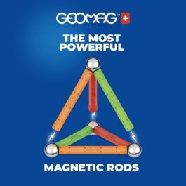 Geomag Purpurina Ecofriendly - Set Construcción Magnética 2D/3D Brillo, 22 Piezas (Barras, Esferas, Paneles) Plástico 100% Reciclado