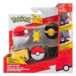 Pokemon Cinturón Clip 'n' Go con Capacidad para 6 Pokeballs, Incluye 2 Pokeball y 1 Figura - Modelos Surtidos +4 años