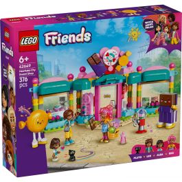 LEGO 42649 Tienda de Golosinas Heartlake City Friends, Set de Construcción con Minipersonajes y Gato para Niñas +6 Años