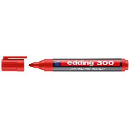 Rotulador permanente Edding 300 Rojo (10 Unidades)