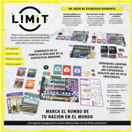 Ludonaute Juego de Mesa Limit LULIM01ES | Juego Estrategia Geopolítica Desarrollo Civilizaciones 1-6 Jugadores 80-120 Minutos