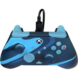 PDP REMATCH GLOW Mando Alámbrico para Xbox Series X|S, Xbox One y PC - Blue Tide Glow