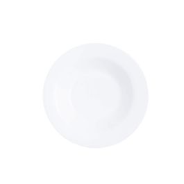 Arcoroc Set 6 Platos Hondos Opal Intensity White 22 cm de Vidrio Templado Resistente Blanco Apto Microondas Lavavajillas
