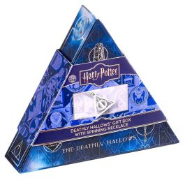 THE CARAT SHOP Colgante Reliquias de la Muerte Harry Potter con Centro Giratorio - Cadena 60 cm Aleación de Zinc