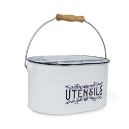 Inde Cubo Organizador de Utensilios My Bar de Metal con Asa - 19,4 cm Ancho x 13,4 cm Alto x 27,2 cm Largo (4 Unidades)