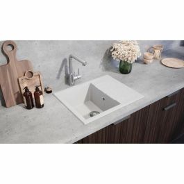 Stradour STR3660428009169 Fregadero Encastrable de Resina SMC Blanco Liso Modelo Cubo 1C XS 62x50cm